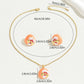 Necklace And Earrings Suite Women's Oil-coated Flower Design