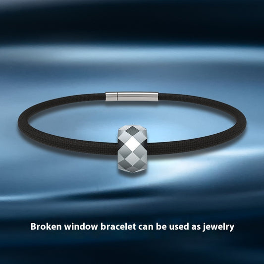 Elastic Contraction Rope Broken Window Cullet Tungsten Steel Bracelet
