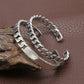 Women's S925 Sterling Silver Retro Opening Distressed Simple Bracelet