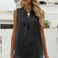 Notched Sleeveless Tank