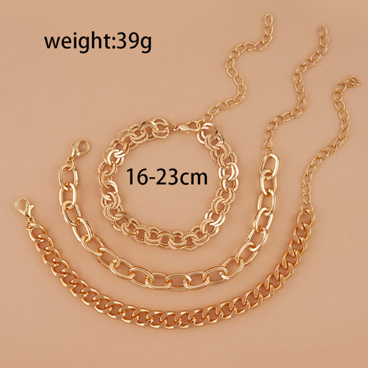 Three-piece Women's Bracelet Exaggerated Punk