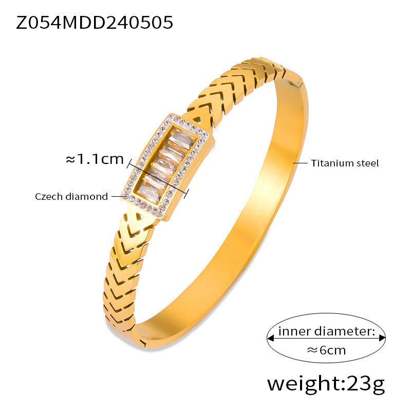 Refined Stylish And Versatile Niche Titanium Steel Bracelet