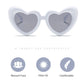 Heart Shape Sunglasses Thick Frame Love Glasses Summer