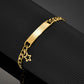 A Simple Men's And Women's Curved Sign Engraved Bracelet With DIY Letters