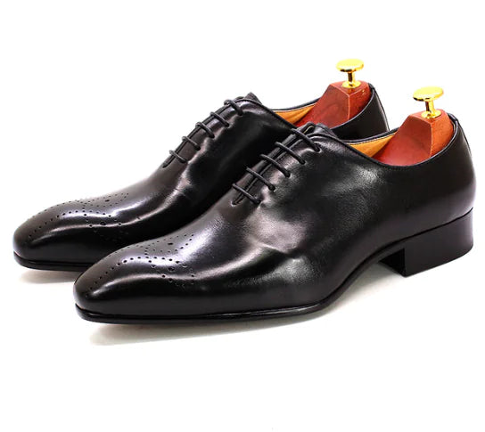 Men's Elegant Leather Oxford Dress Shoes