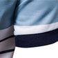 Summer New European And American Men's Fashion Striped Stitching Contrast Color Short Sleeve Lapel T-shirt Polo Shirt Men