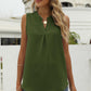 Notched Sleeveless Tank