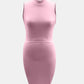 Cutout Mock Neck Sleeveless Dress