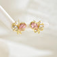 Women's Ear Studs Niche Inlaid Zircon Design