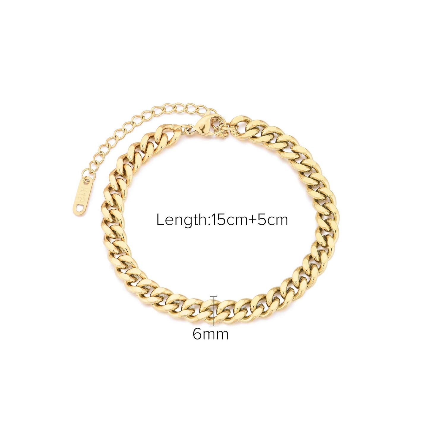 Mesh Belt Titanium Steel Gold-plated Wide Bracelet