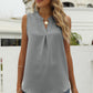 Notched Sleeveless Tank