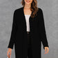 Angel Wings Pocketed Open Front Long Sleeve Cardigan