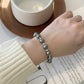 Bloggers Same Style High-grade Special-interest Design Handmade Bracelet Artificial Black Pearl