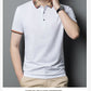 Summer Long-staple Cotton High-end Polo Shirt Men's Business Ice Silk Lapel T-shirt Top