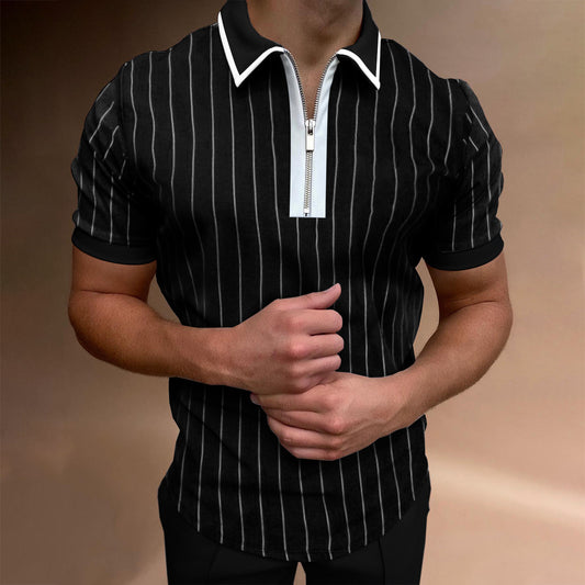 European And American POLO Lapel New Casual Short-sleeved T-shirt