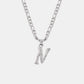Titanium Steel Letter Pendant Necklace