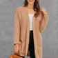 Angel Wings Pocketed Open Front Long Sleeve Cardigan