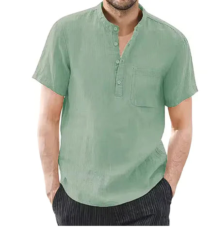 Men’s Casual Cotton Linen T-Shirt