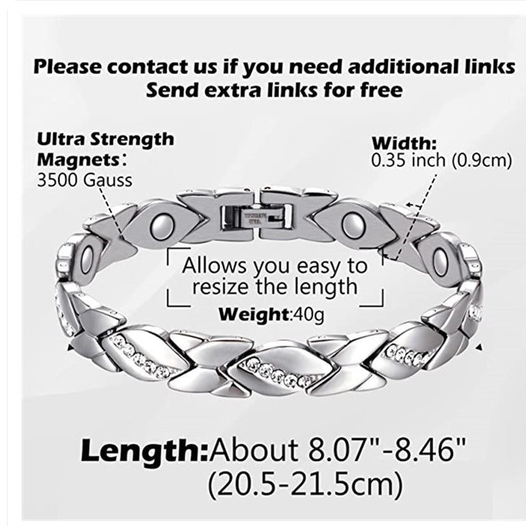 Leaves Diamond Magnet Bracelet Bronze Brushed