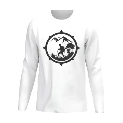 Hiking Mountain Compass Men Long Sleeve Shirt