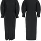 Full Color Pleated Dress
