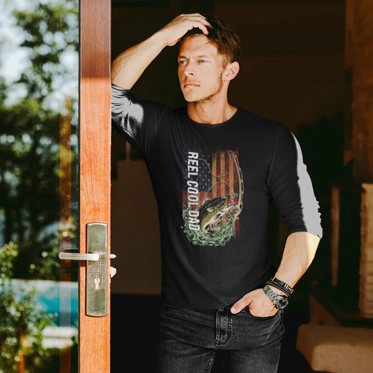 Reel Cool Dad Men Long Sleeve Shirt