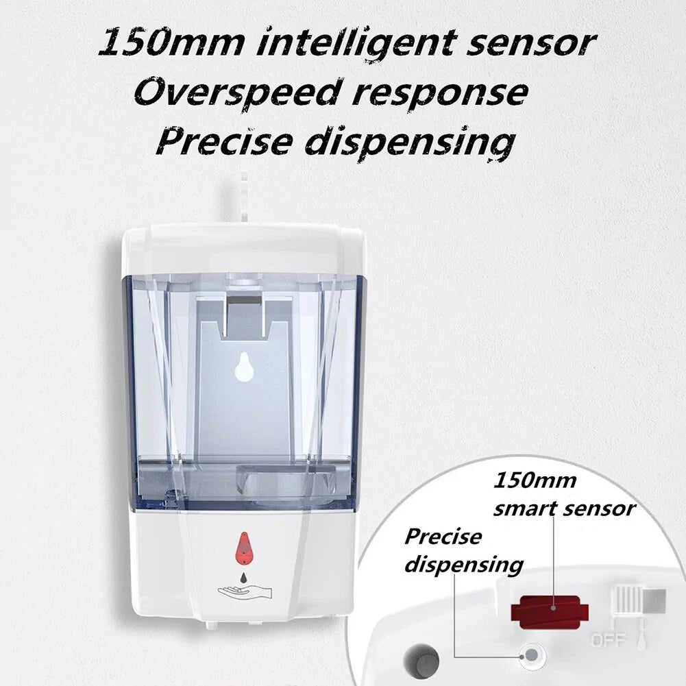 700ml Touchless Wall-Mounted Automatic Hand Sanitizer Dispenser