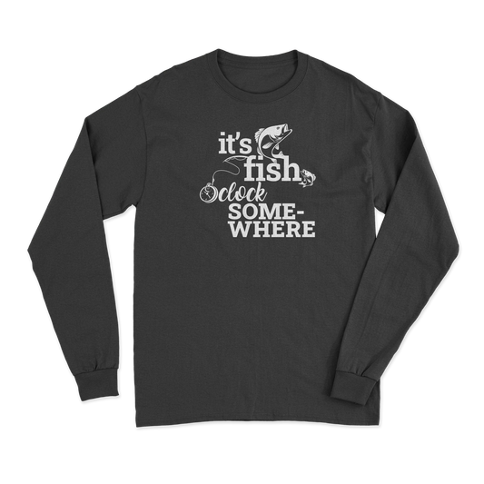 Its Fishing o'Clock Men Long Sleeve Shirt