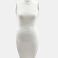 Cutout Mock Neck Sleeveless Dress