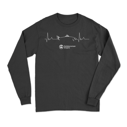 Fishing Cardiogram Men Long Sleeve Shirt