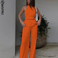 Trouser Suit Spring Elegant Wide Leg Pants