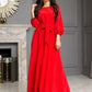 Autumn Women Casual Sashes Dress