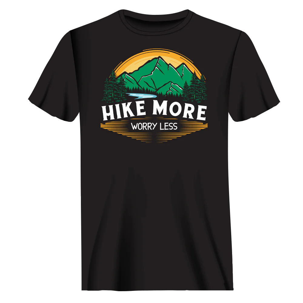 Hike More Worry Less T-Shirt for Men