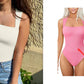 Square Neck Jumpsuit Sleeveless Slim Fit Tank Top