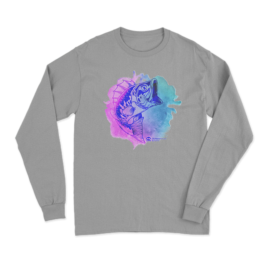 Watercolor Fishing Men Long Sleeve Shirt
