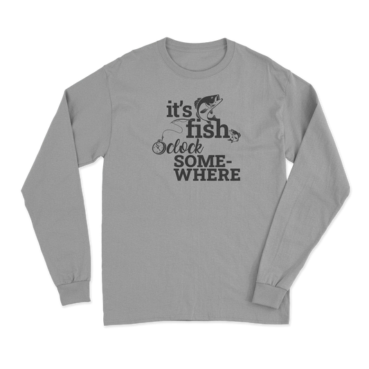 Its Fishing o'Clock Men Long Sleeve Shirt
