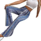 Boho Flare Print Pants for Women