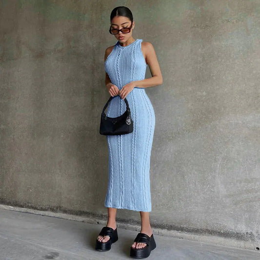 Summer Dresses Knitted Tank Long Sweater
