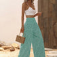 Ditsy Floral Print Wide Leg Pants