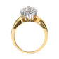 10K Yellow Gold 1 Cttw Diamond Pear Shaped Cluster  Cluster Cocktail Ring (H-I Color, I2-I3 Clarity)