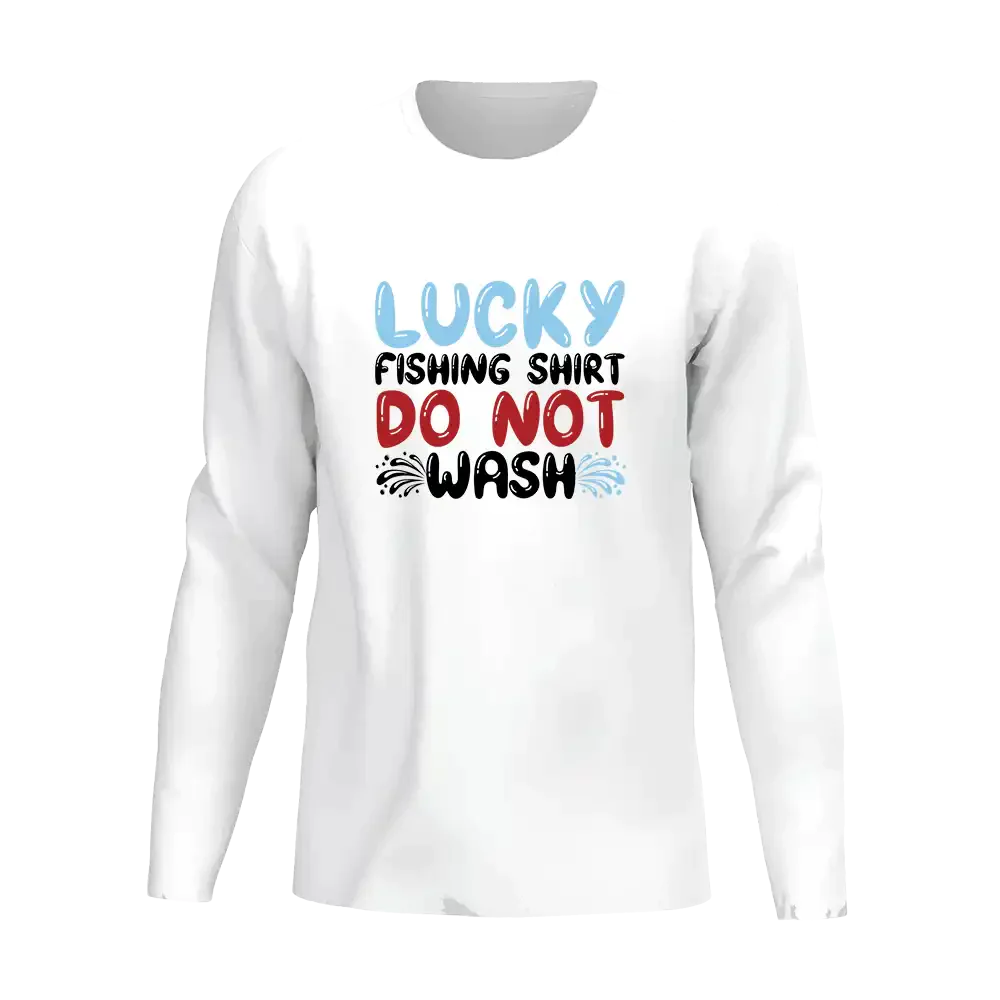 Lucky Fishing Shirt Men Long Sleeve Shirt