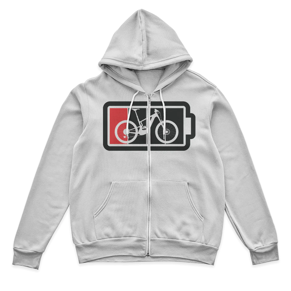 Low Battery Zip Hoodie for Men